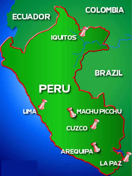 peru cities map